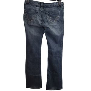 Downeast Heavy Stitching Mid Rise Boot Cut Jeans